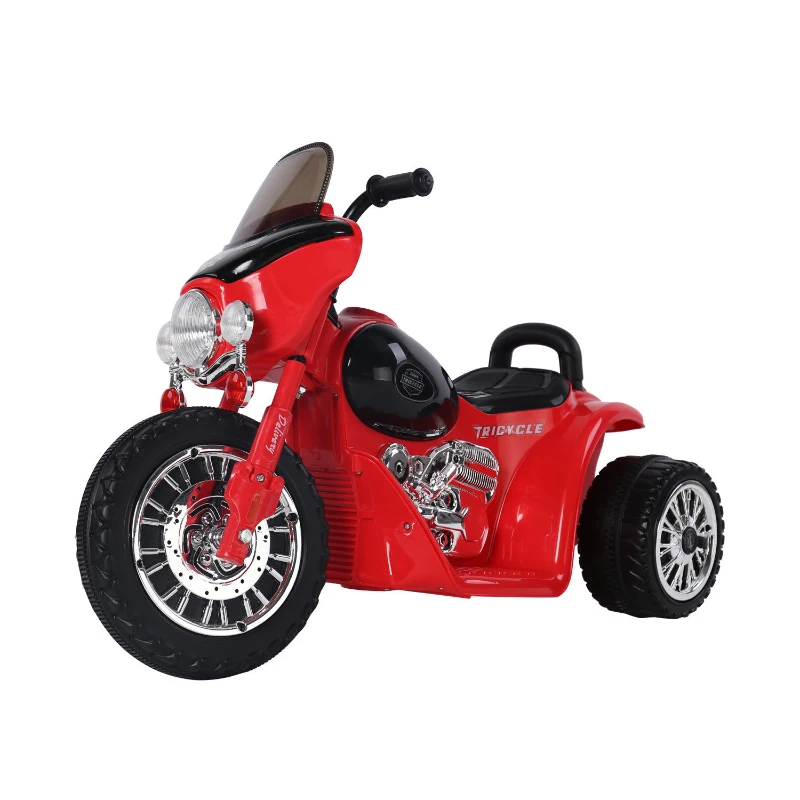 HOMCOM Triciclo Moto Elettrica per Bambini 80 × 43 × 54.5cm Rosso