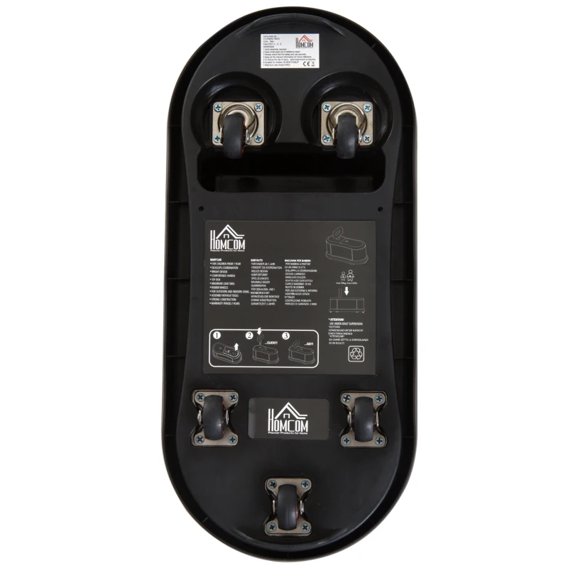 HOMCOM Camion dei Pompieri con Vano Portaoggetti Cavalcabile Bambini Plastica 21.5 × 48 × 34cm