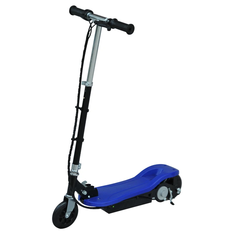 HOMCOM Monopattino Scooter Elettrico per Bambini Pieghevole 120W, Velocità Massima 12km/h, 81.5 x 37 x 96cm, Blu