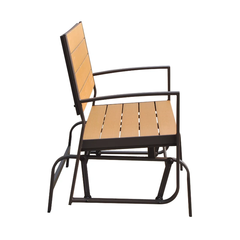 Outsunny Panchina Dondolo da Giardino Biposto in Ferro, PS 122 x 71 x 86cm