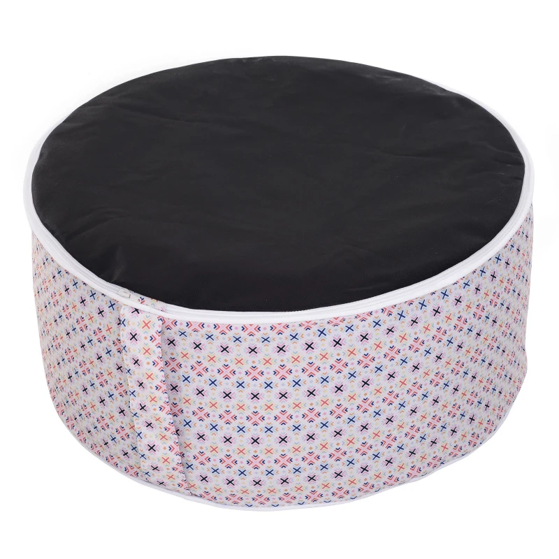 Ousunny Pouf Gonfiabile per Esterni e Interni Cuscino Poggiapiedi Sfoderabile Accessori Inclusa Φ53 x 25 cm