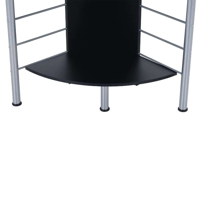 Homcom – Scrivania per Computer PC da Ufficio Studio in Legno e Ferro 113 x 65 x 158cm Nero