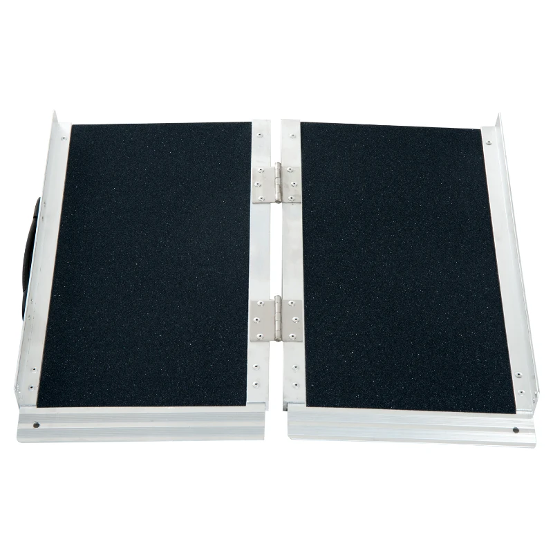 HomCom Rampa per Sedia a Rotelle in Alluminio Ripiegabile, 122x72cm