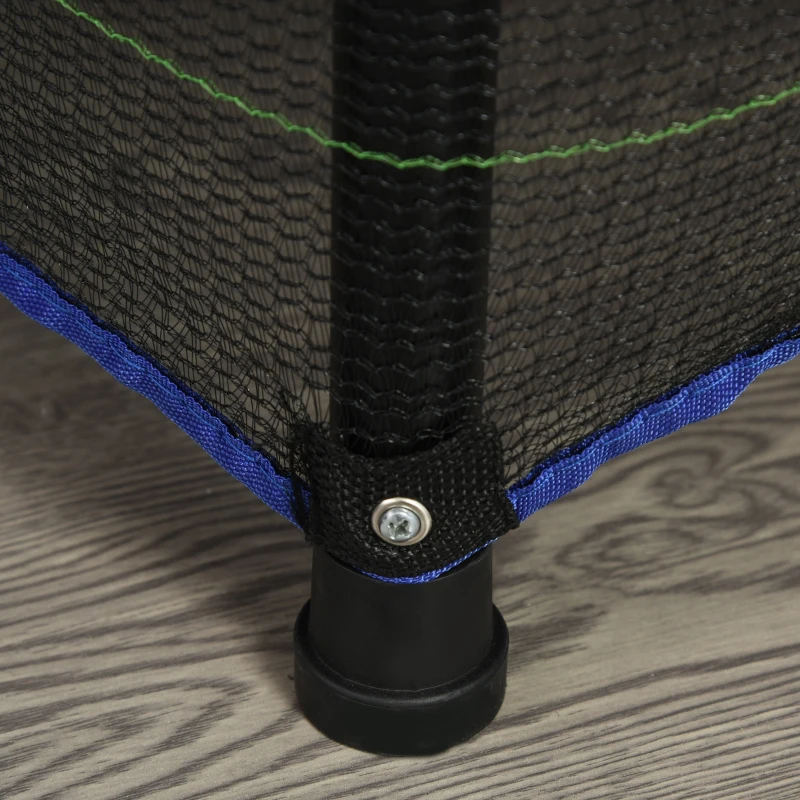 Homcom Trampolino Elastico con Rete di Sicurezza, Nero e Blu, Φ 140 x 158 cm
