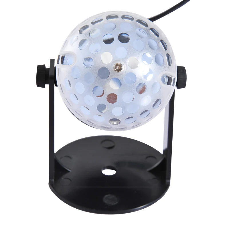 HOMCOM Proiettore a LED Luci Colorate in Combinazione Rossa, Verde, Blu Proietta ad una Distanza di 5-8m Valutazione Impermeabile: IP20 Nero CE 13x6x6cm