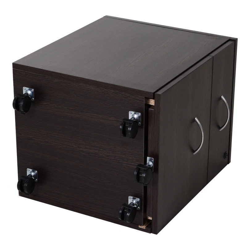 Vinsetto Cassettiera con 2 cassetti per Documenti A4 con Chiusura di Sicurezza Nero