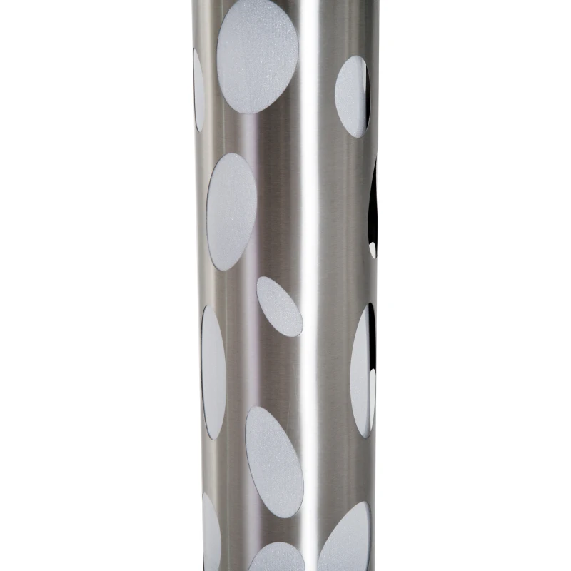 Outsunny Lampada da Terra Giardino Esterno LED a Energia Solare Design Moderno Acciaio Φ19.7 × 63cm