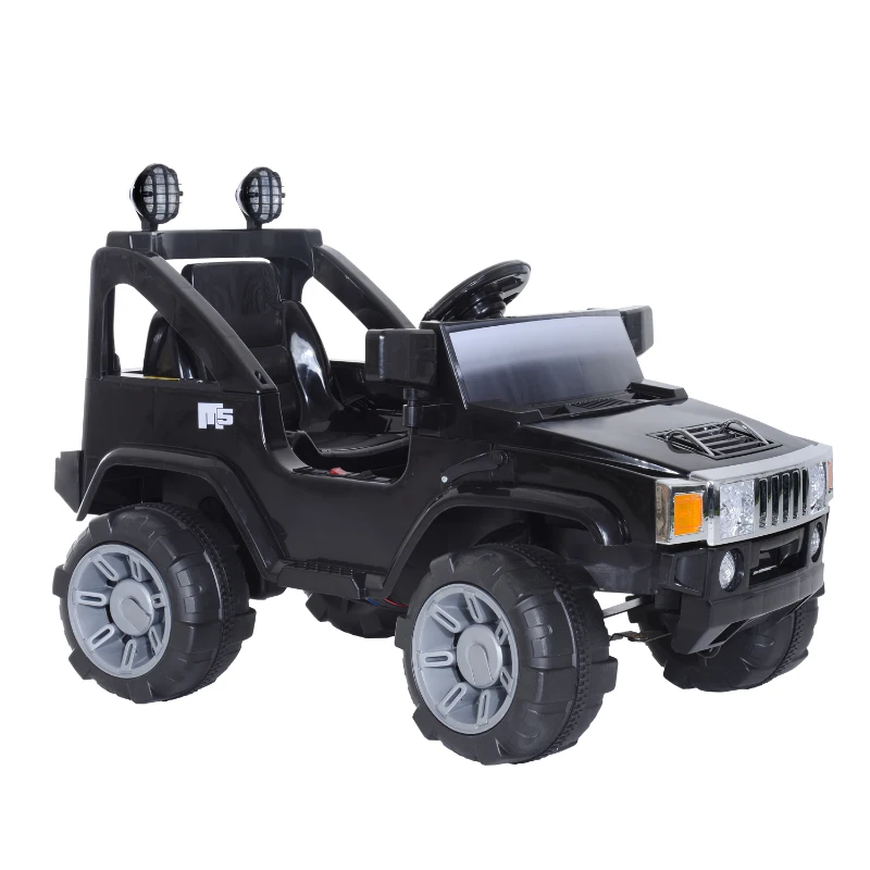 HOMCOM Macchinina Elettrica per Bambini Modello Jeep con MP3 108 × 71 × 75cm Nero
