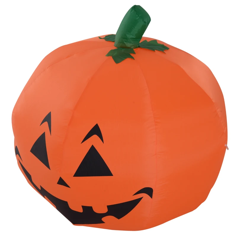 HOMCOM Zucca Gonfiabile Halloween Decorazione Gigante con Luci LED Altezza 1.2m