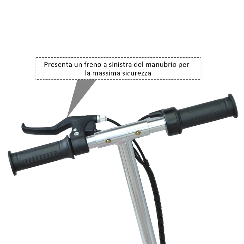 HOMCOM Monopattino Scooter Elettrico per Bambini con Struttura in Metallo Pieghevole 81.5 x 37 x 96cm, Rosa