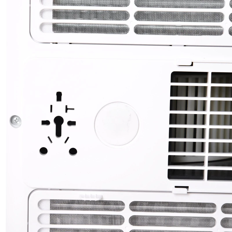 HOMCOM Condizionatore Ventilatore e Climatizzatore Portatile Bianco, Telecomando e Timer, 860W, 2 Livelli Ventilazione