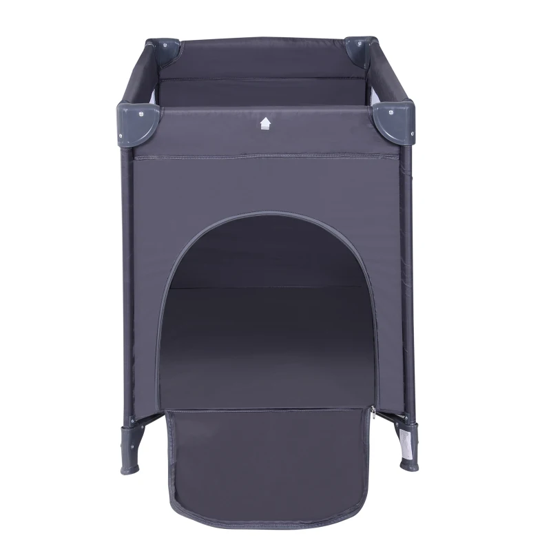 HOMCOM Culla Lettino per Bambini Pieghevole con Borsa e Materassino da Viaggio Tessuto Oxford 120x60x75cm