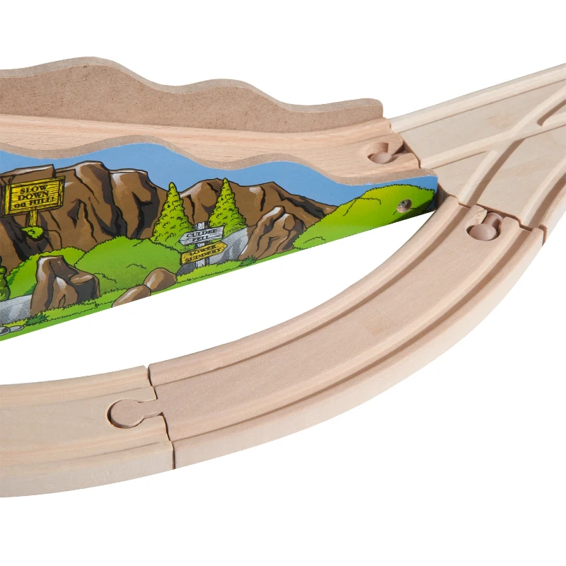 HOMCOM Set di Tavolo con Ferrovia per Trenino in Legno, con Certificati EN71123