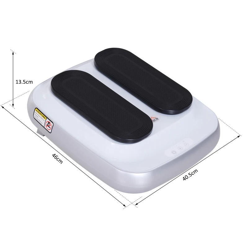 HOMCOM Pedana Vibrante Elettrica 5 Velocità Regolabile con Telecomando per Gambe da Casa in Acciaio e ABS 46 x 40.5 x 13.5 cm Nero