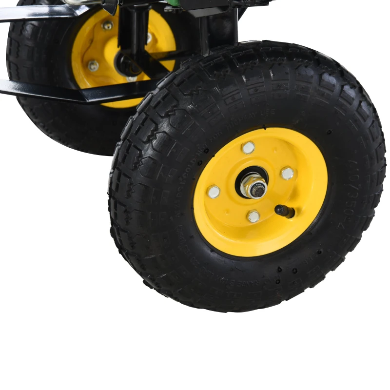 Outsunny Carretto Ribaltabile Rimorchio a Mano Struttura Acciaio Port. 250Kg