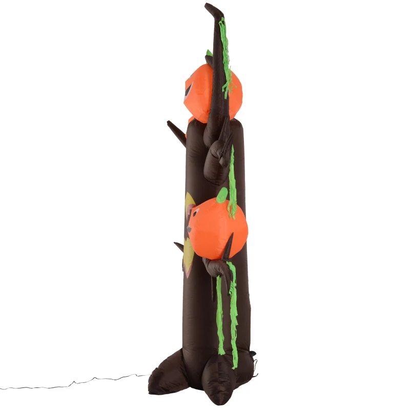 Homcom Gonfiabile per Halloween a Forma di Albero Infestato con Fantasmi e Zucche con Luci a Led 240cm