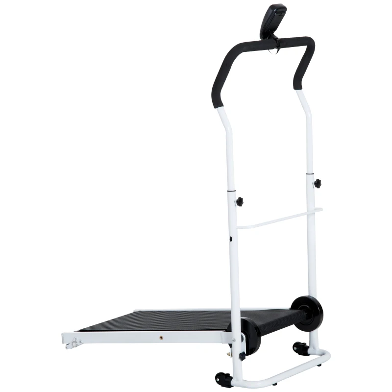 Homcom Tapis Roulant Magnetico Pieghevole per Fitness Allenamento a Casa in Acciaio 52×92×110-130cm