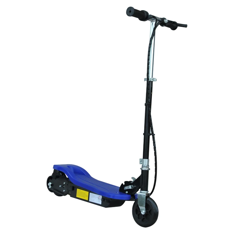 HOMCOM Monopattino Scooter Elettrico per Bambini Pieghevole 120W, Velocità Massima 12km/h, 81.5 x 37 x 96cm, Blu