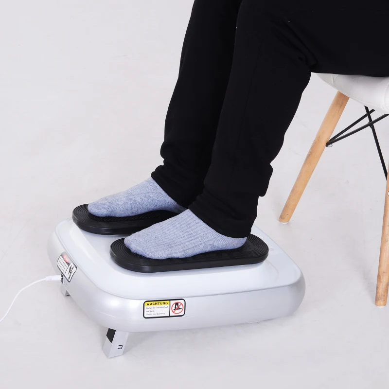 HOMCOM Pedana Vibrante Elettrica 5 Velocità Regolabile con Telecomando per Gambe da Casa in Acciaio e ABS 46 x 40.5 x 13.5 cm Nero