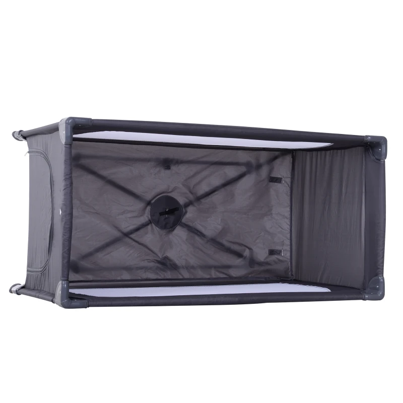 HOMCOM Culla Lettino per Bambini Pieghevole con Borsa e Materassino da Viaggio Tessuto Oxford 120x60x75cm