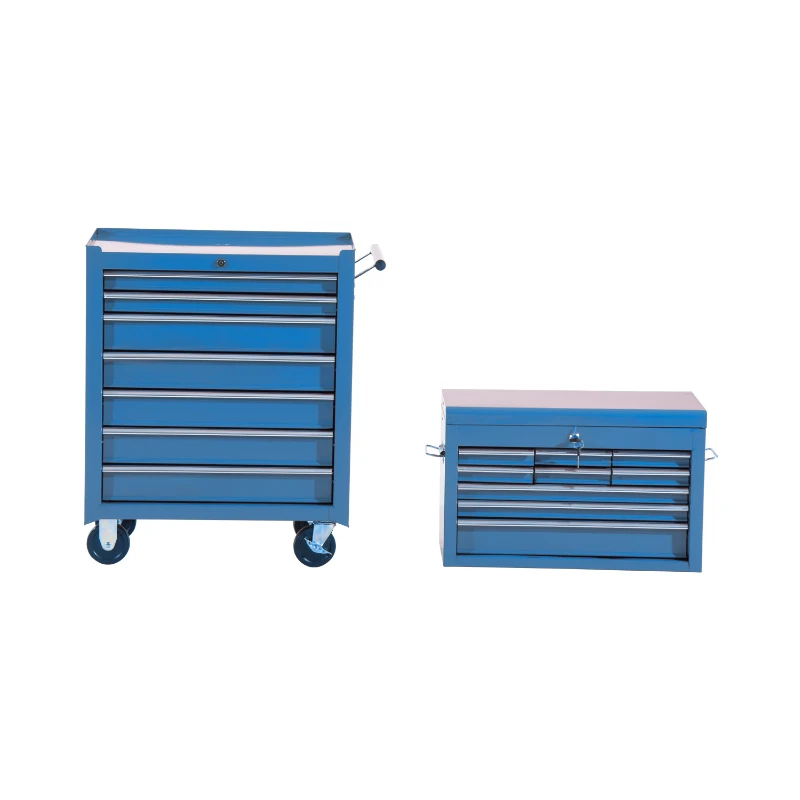 HOMCOM Carrello Portautensili da Officina Professionale Porta Attrezzi con Cassettiera 61.5 x 33 x 113cm Blu