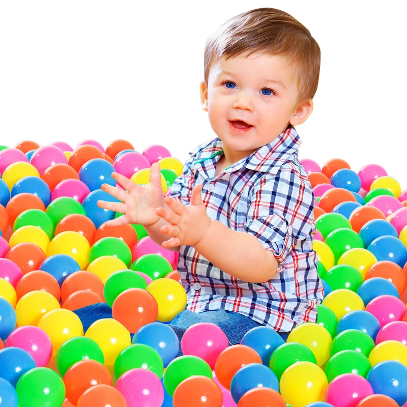 HOMCOM Set di 100 Palline da Gioco per Bambini Giocattolo Colorate Diametro 8cm