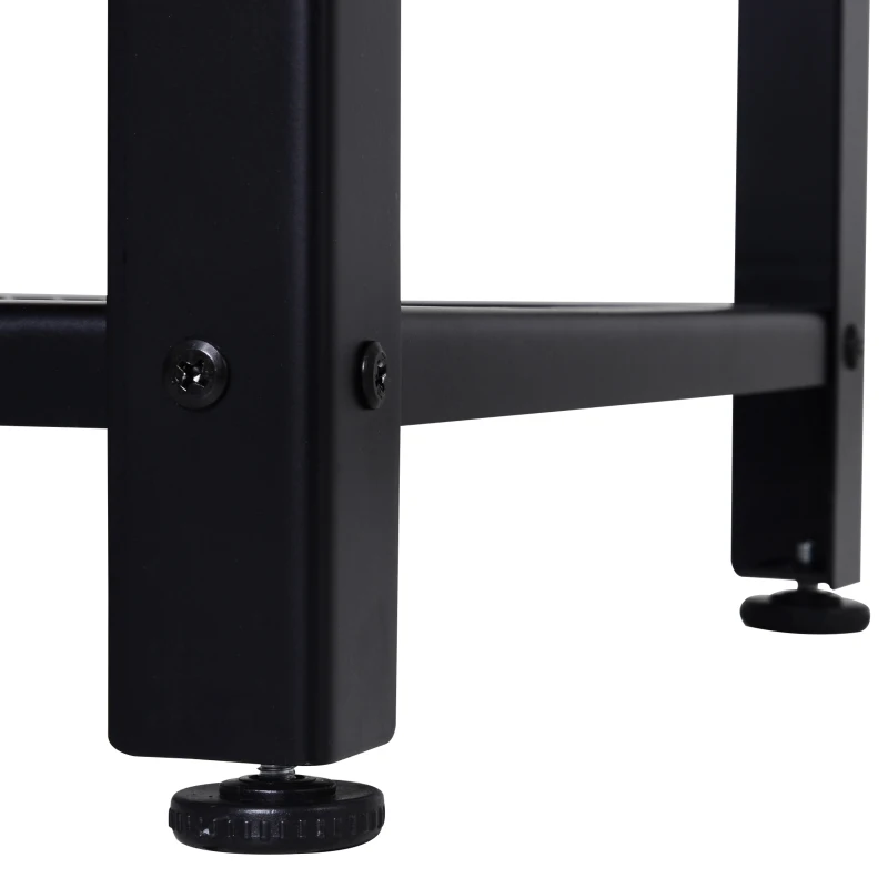 HOMCOM Tavolino da Salotto in Stile Industriale (45cm x 45cm x 55cm), in Legno e Acciaio, per Divano, Camera o Ingresso