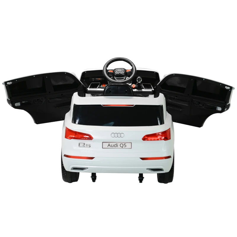 HOMCOM Macchina Elettrica per Bambini con Telecomando Modello AUDI Q5 12V Musica Luci e Suoni 116 × 75 × 56cm Bianco
