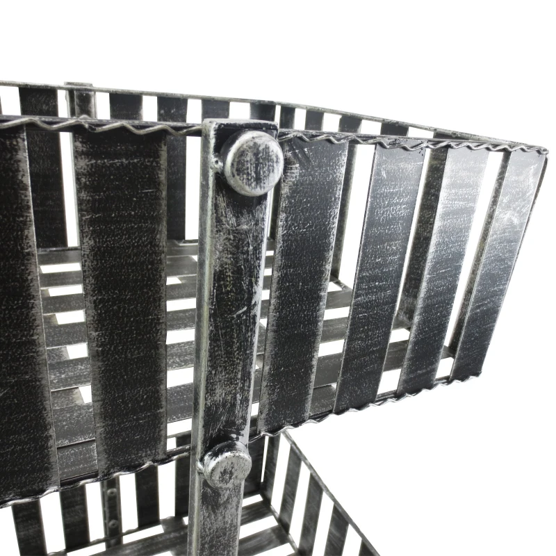 Outsunny Carrello Fioriera 3 Scaffali 4 Ruote Girevoli(2 con Freno) Telaio in Acciaio Verniciato a Polvere Argento 10kg/per livello 50x33x100cm