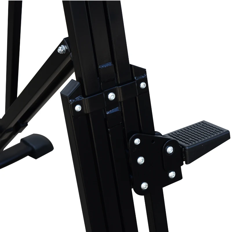 HOMCOM Vertical Climber Climbing Machine Allenamento Arrampicata Pieghevole in Acciaio 66 x 102 x 221cm Nero