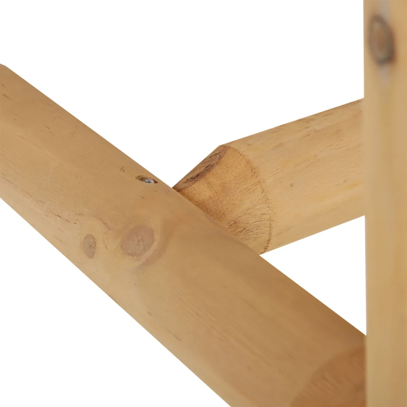 Outsunny Tavolino da Giardino da Caffè per Esterno Rotondo Antimuffa e Antimacchia Facile da Montare in Legno Resistente Ф63.5x45cm