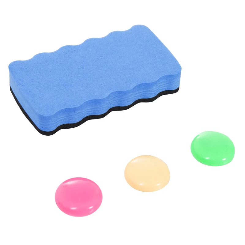 Vinsetto Lavagna Magnetica Cavalletto a Treppiede Altezza Regolabile Cornice in Alluminio con 3 Magnetini e Cancellino 76.5 × 57 × 111.5-167cm