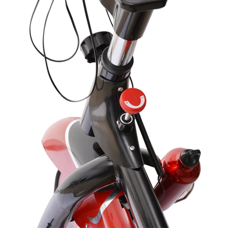 HOMCOM Spin Bici Bicicletta Bike Indoor Allenamento Aerobico Ciclo Home Fitness Palestra In Casa Con Display a LED Rosso