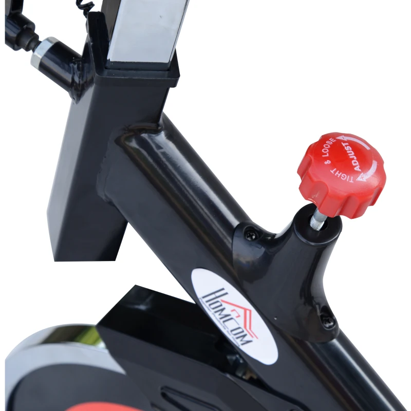HOMCOM Cyclette Fitness Allenamento Aerobico Professionale con Volano Seduta e Manubrio Regolabili Acciaio 118 × 48 × 113cm