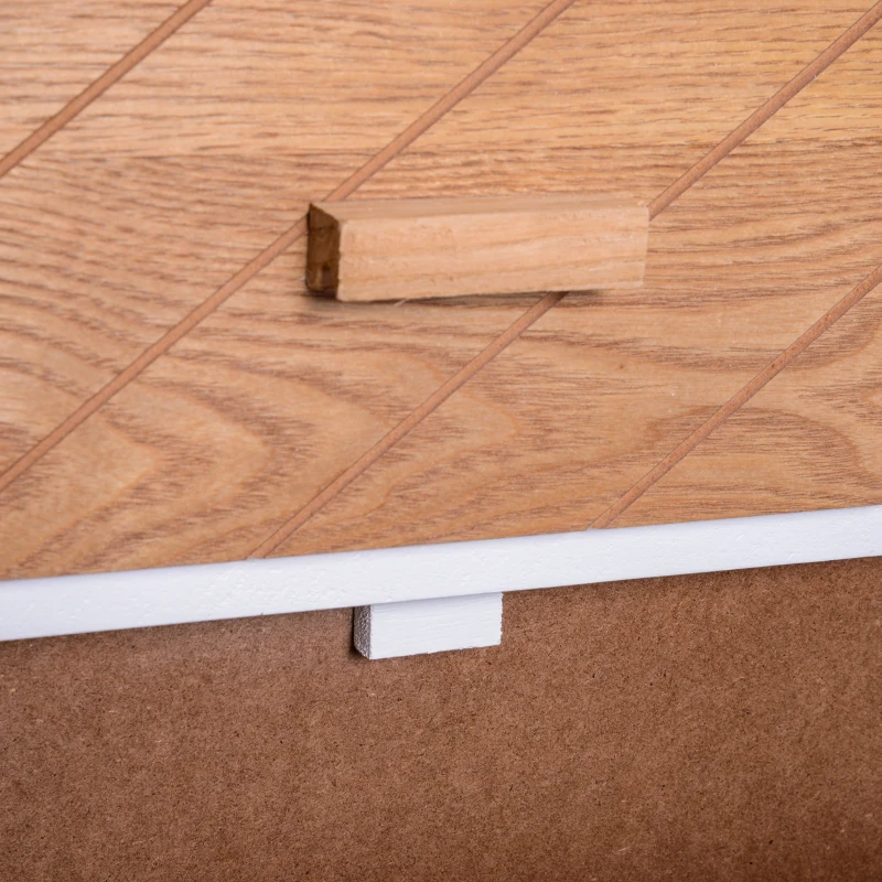 HOMCOM Cassettiera in Legno 4 Cassetti, 40x30x75cm, Bianco e Legno