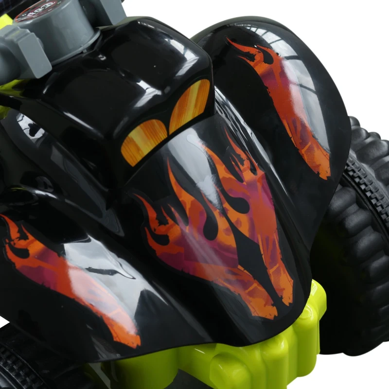 Qaba Quad moto elettrica per bambini, nero e giallo