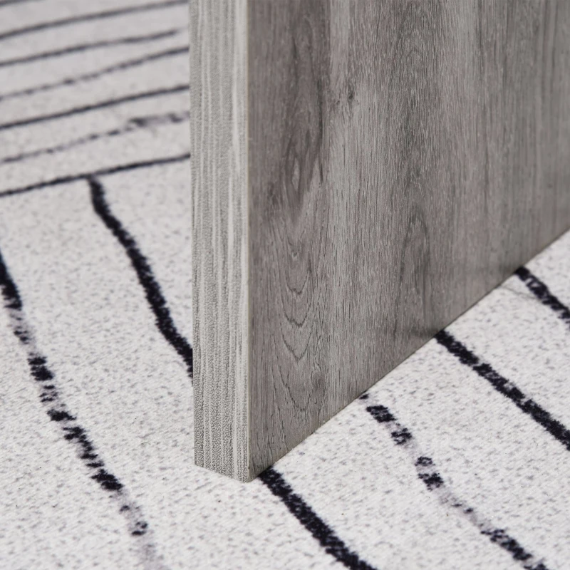 HomCom Moderno Tavolino da Salotto in Legno MDF, Grigio, 77x40x44cm