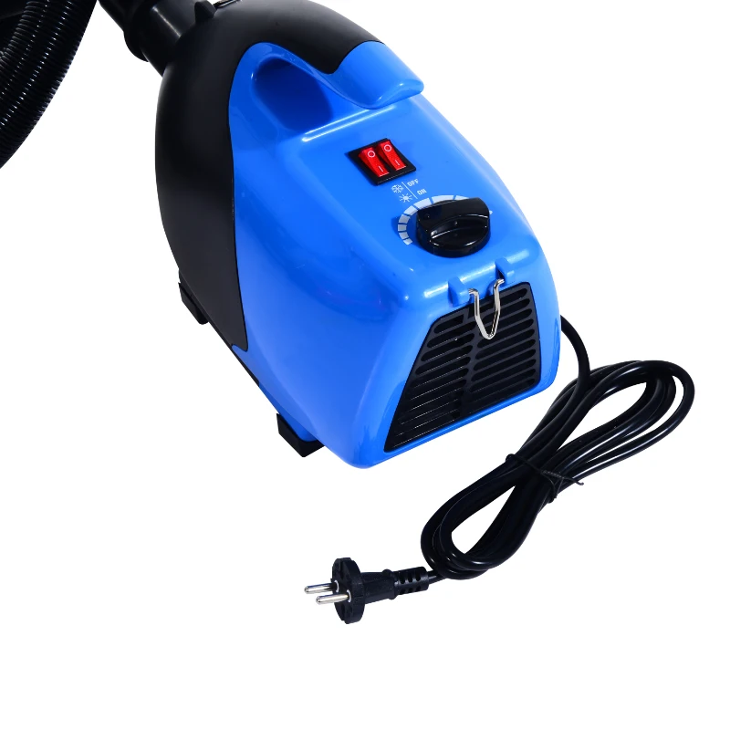 PawHut Soffiatore per Cani e Gatti Asciugatrice per Animali Domestici 2600W Intensità Aria Regolabile Blue