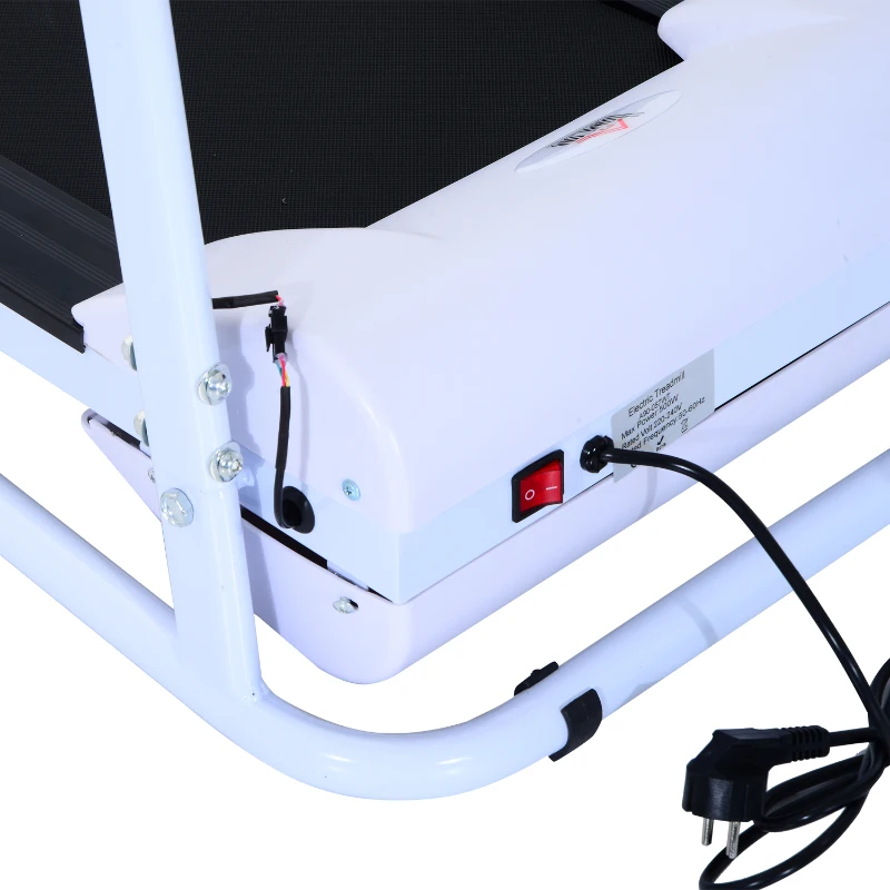 HomCom Tapis Roulant Elettrico Home Fitness 10 velocità, Bianco e Nero