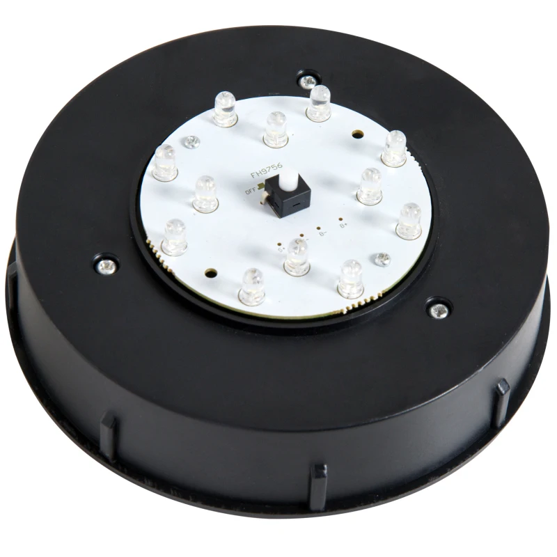 Outsunny Lampada da Terra Giardino Esterno LED a Energia Solare Design Moderno Acciaio Φ19.7 × 63cm