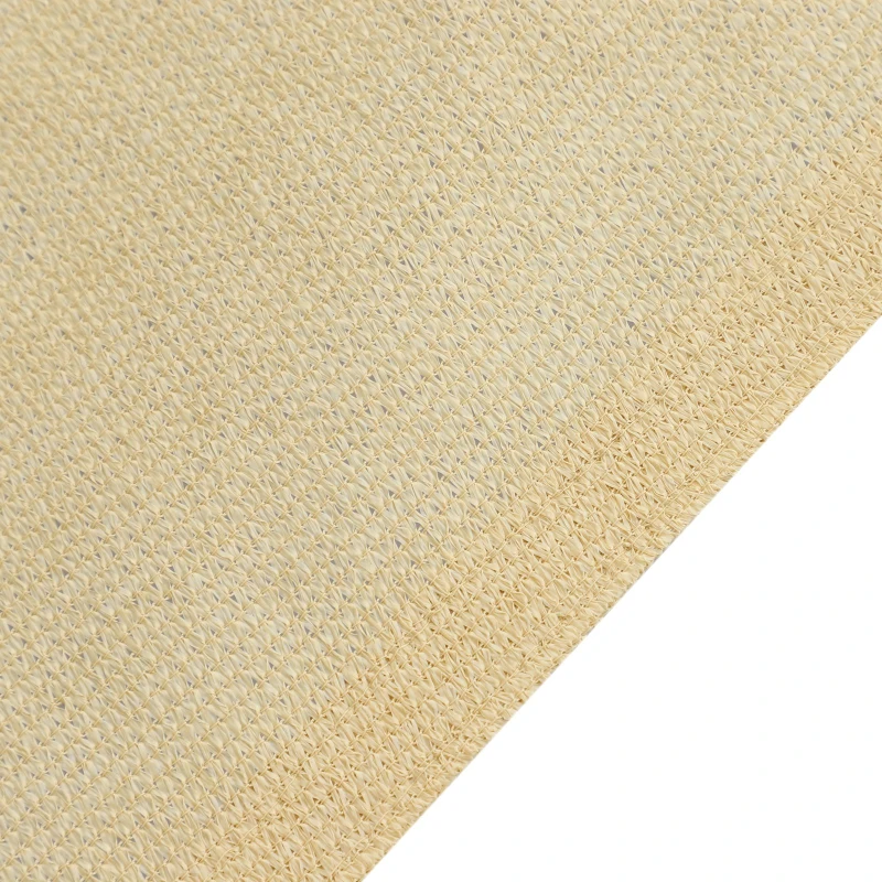Outsunny Tendone Parasole Triangolare, Tenda a Vela Protezione dal Sole Giardino, Balcone, Terrezza, Anti UV, 4x4x4 m, Beige