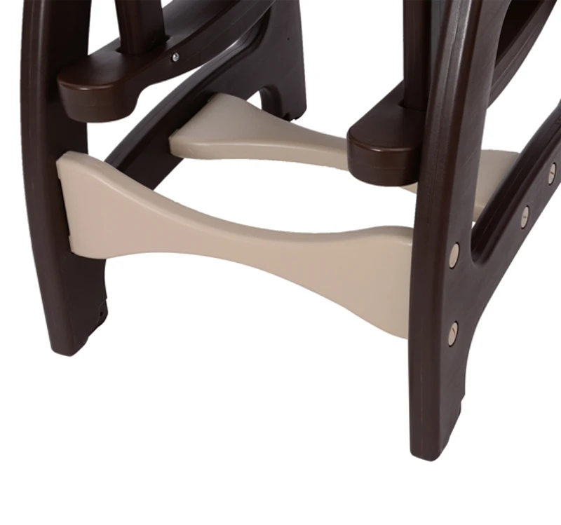 Outsunny - Seggiolone per Bimbi Multifunzione 3 in 1 Tavolino Sedia da Dondolo Caffè 59 x 59 x 103 cm