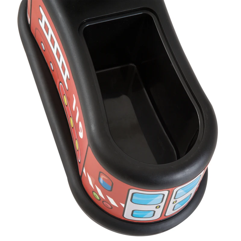 HOMCOM Camion dei Pompieri con Vano Portaoggetti Cavalcabile Bambini Plastica 21.5 × 48 × 34cm