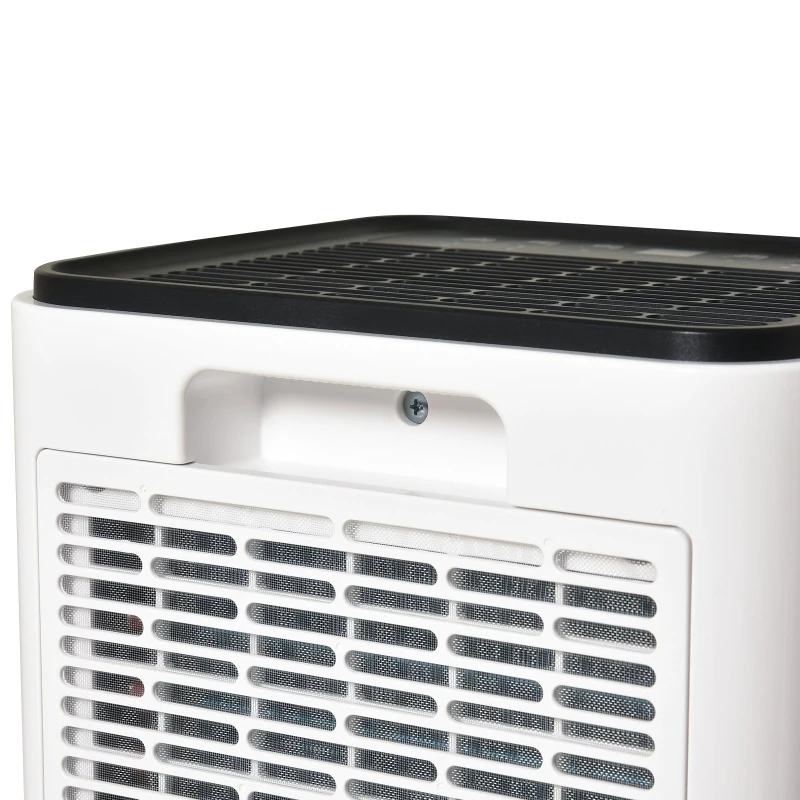 HOMCOM Deumidificatore Ambiente con Display per Ambienti 15-25㎡, Serbatoio 2000ml, Spegnimento automatico, deumidificazione di max. 12 litri/24h，in ABS Bianco