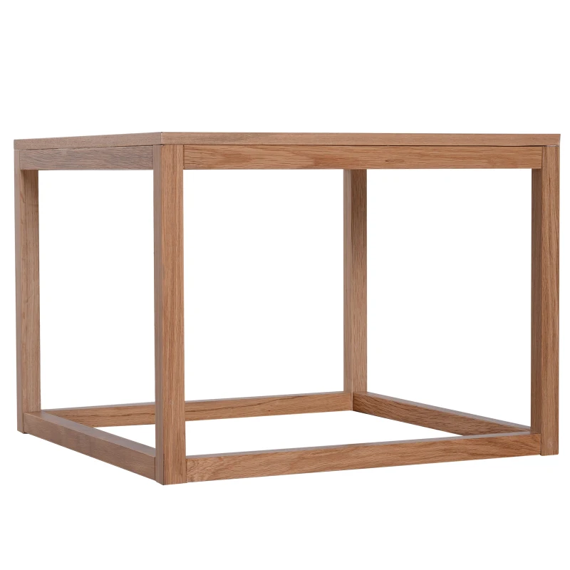 HOMCOM Tavolino da Caffè da Salotto Quadrato Design Neurale Ampio Piano Legno MDF Resistente Capacità di Peso:45kg 60x60x45cm