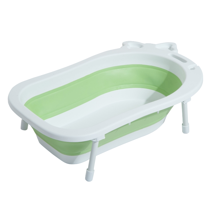 Vaschetta Bagno Pieghevole Per Neonati HOMCOM - 0-6 Anni, Antiscivolo, Con Seggiolino, 105 Litri