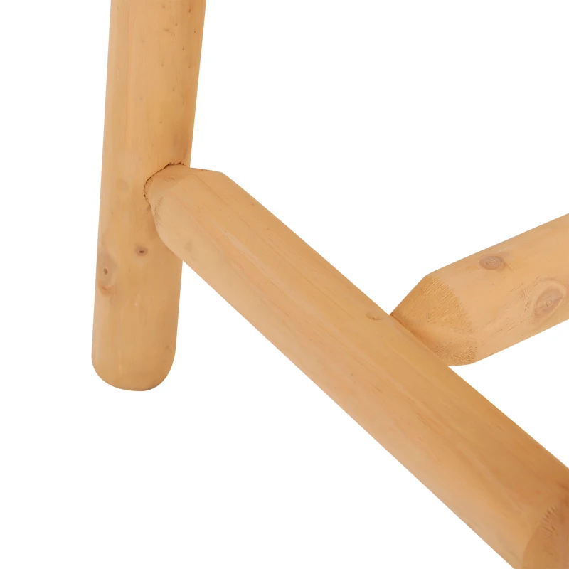 Outsunny Tavolino da Giardino da Caffè per Esterno Rettangolare Antimuffa e Antimacchia Facile da Montare in Legno Resistente 50x50x48cm