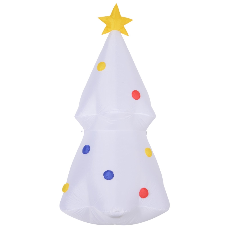 HOMCOM Albero Di Natale LED 180cm Con 810 Luci Bianco Caldo - Decorazione Luminosa Per Interni/Esterni, Artificiale Con Rami Flessibili