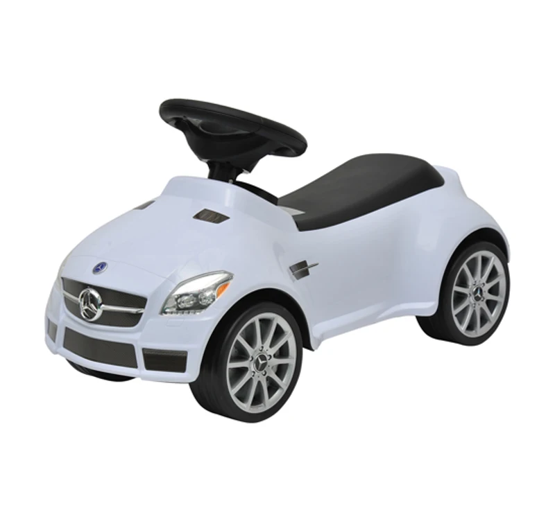 Outsunny - Auto giocattolo per bambini bimbi macchina veicolo giocattolo a spinta Mercedes-Benz SLK AMG bianco / rosso (Bianco)