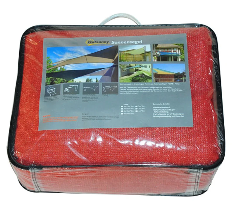 Outsunny Tenda Tendone Parasole Rettangolare 3x4m Rosso